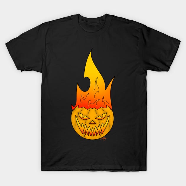 Halloween Pumpkin T-Shirt by Kingdrawn